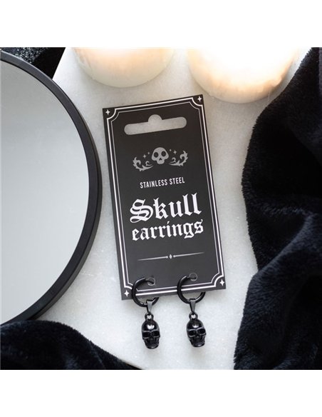 Black Stainless Steel Skull Earrings MT_23724 - pic 141113 | FastDaddyshop