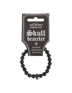 Black Obsidian Skull Bracelet MT_23824