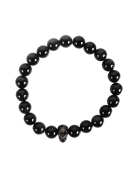 Black Obsidian Skull Bracelet MT_23824 - pic 141115 | FastDaddyshop
