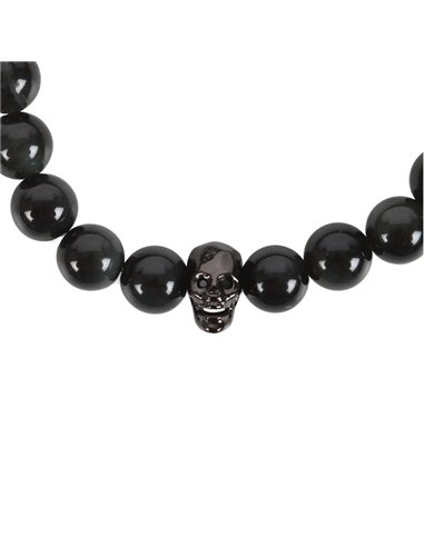 Black Obsidian Skull Bracelet MT_23824