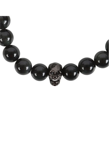 Black Obsidian Skull Bracelet MT_23824 - pic 141116 | FastDaddyshop