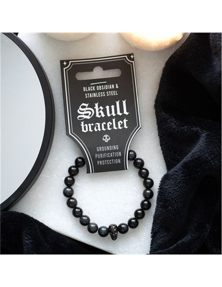 Black Obsidian Skull Bracelet MT_23824 - pic 141117 | FastDaddyshop
