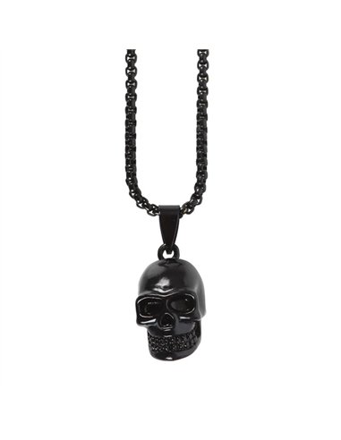 Black Stainless Steel Skull Necklace MT_23924