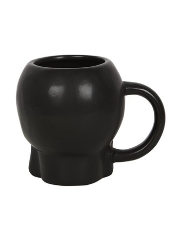 Matte Black Skull Mug MT_74222