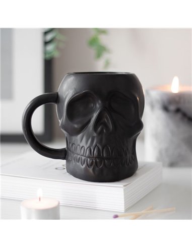 Matte Black Skull Mug MT_74222