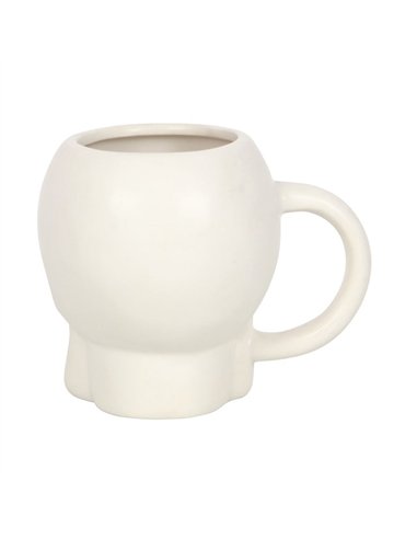 Matte White Skull Mug MT_74322