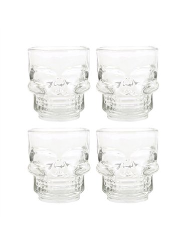 Set of 4 Skull Shot Glasses Set PT_20924