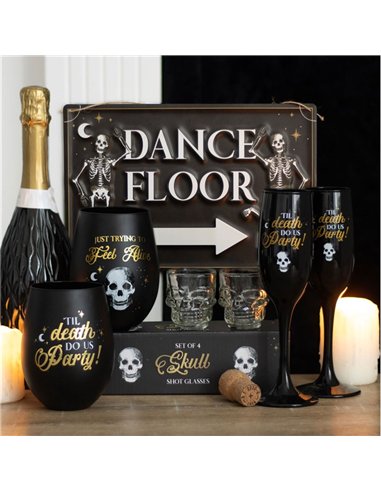 Set of 4 Skull Shot Glasses Set PT_20924