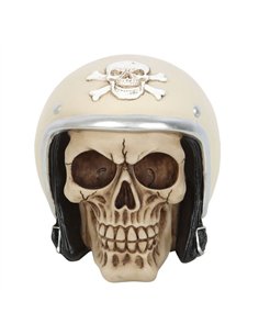 Skull Ornament with Helmet SK_12624 2