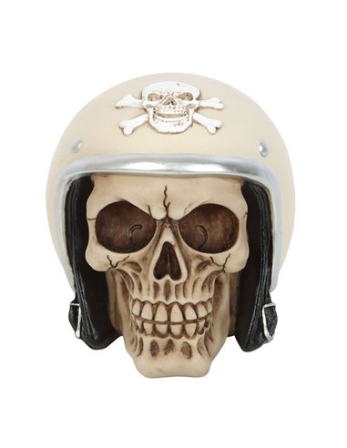 Skull Ornament with Helmet SK_12624