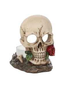 Skull Rose Tealight Holder SK_13224