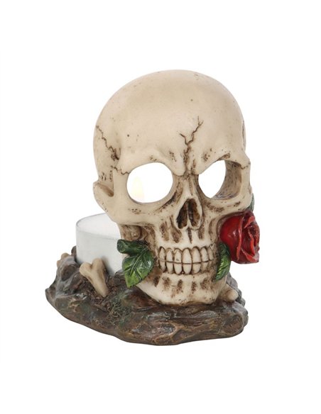 Skull Rose Tealight Holder SK_13224 - pic 141175 | FastDaddyshop