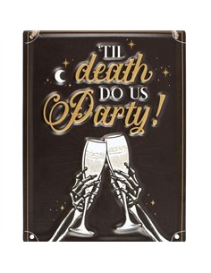 Til Death Do Us Party Champagne Hanging Metal Sign PT_20024 2