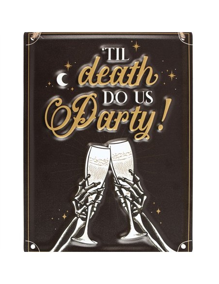 Til Death Do Us Party Champagne Hanging Metal Sign PT_20024 - pic 141188 | FastDaddyshop