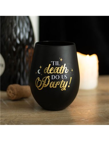 Til Death Do Us Party Stemless Wine Glass PT_21124