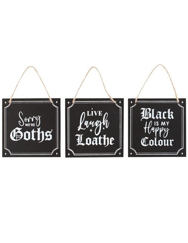Set of 12 Gothic Mini Signs MT_45024