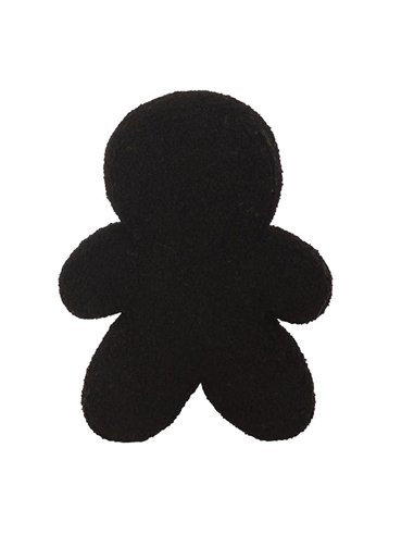 Black Gingerdead Man Boucle Cushion ME_28726