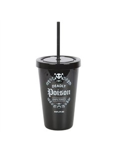 Deadly Poison Plastic Tumbler with Straw MT_41124