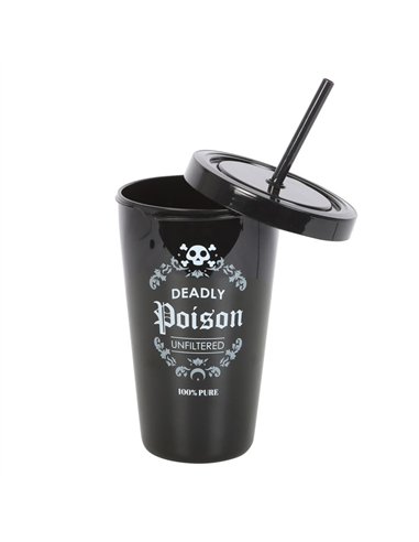 Deadly Poison Plastic Tumbler with Straw MT_41124