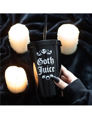 Goth Juice Plastic Tumbler with Straw MT_41024