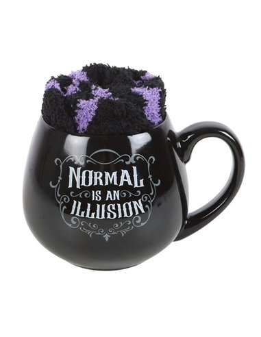 Normal is an Illusion Gothic Mug and Socks Set WE_54824