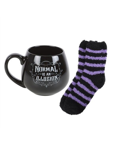 Normal is an Illusion Gothic Mug and Socks Set WE_54824