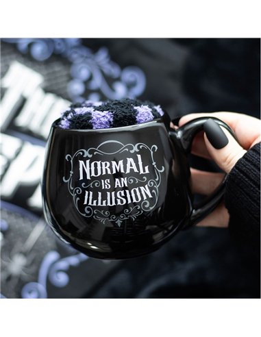 Normal is an Illusion Gothic Mug and Socks Set WE_54824