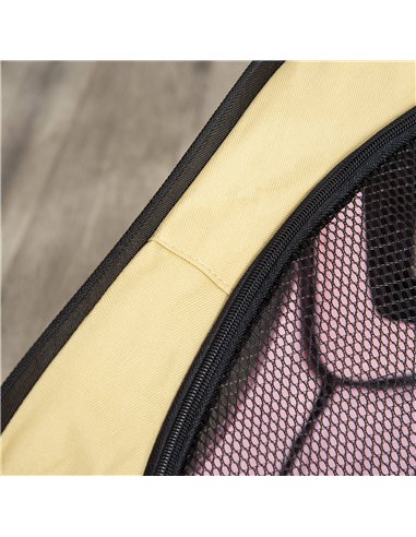 PawHut Fabric Pet Whelping Box Dog Cat Puppy Playpen Rabbit Guinea Pig Play Pen in Pink With Carry Bag Small Dia 90 x 41Hcm