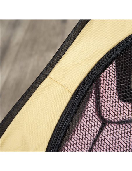 PawHut Fabric Pet Whelping Box Dog Cat Puppy Playpen Rabbit Guinea Pig Play Pen in Pink With Carry Bag Small Dia 90 x 41Hcm - pic 141346 | FastDaddyshop