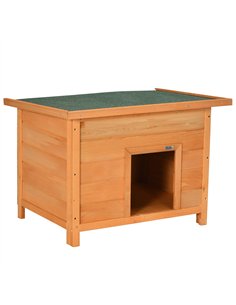 PawHut Wooden Dog Kennel Elevated Dog Pet House w/ Open Top 82W x 58D x 58H cm