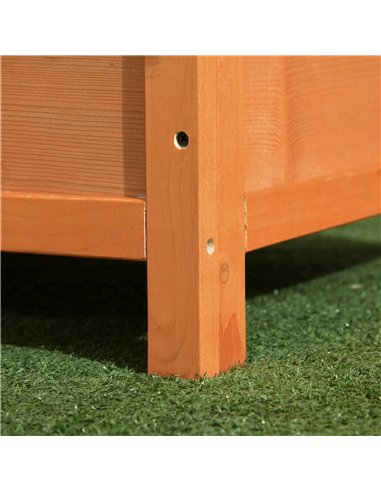 PawHut Wooden Dog Kennel Elevated Dog Pet House w/ Open Top 82W x 58D x 58H cm