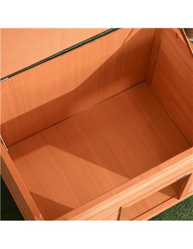 PawHut Wooden Dog Kennel Elevated Dog Pet House w/ Open Top 82W x 58D x 58H cm