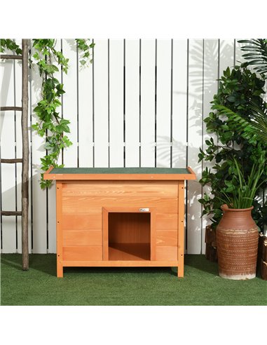 PawHut Wooden Dog Kennel Elevated Dog Pet House w/ Open Top 82W x 58D x 58H cm