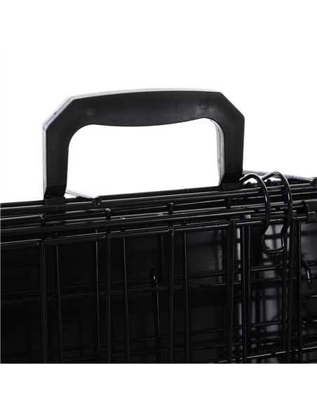 Pawhut Trapeze Collapsible Dog Pet Travel Box Cage Removable Tray 93 x 58 x 65cm - pic 141399 | FastDaddyshop