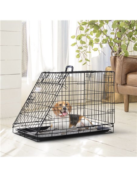 Pawhut Trapeze Collapsible Dog Pet Travel Box Cage Removable Tray 93 x 58 x 65cm - pic 141400 | FastDaddyshop
