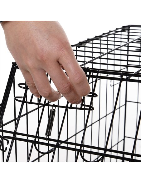 Pawhut Trapeze Collapsible Dog Pet Travel Box Cage Removable Tray 77 x 47 x 55cm - pic 141409 | FastDaddyshop