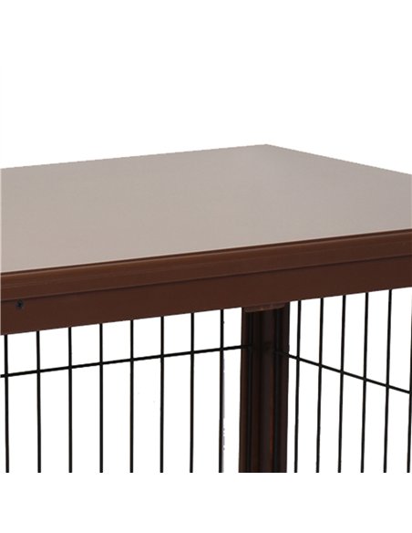 PawHut Dog Crate Furniture, Puppy Crate End Table, Pet Kennel House with 2 Doors for Medium and Small Dogs, 81 x 58.5 x 66 cm, B - pic 141427 | FastDaddyshop