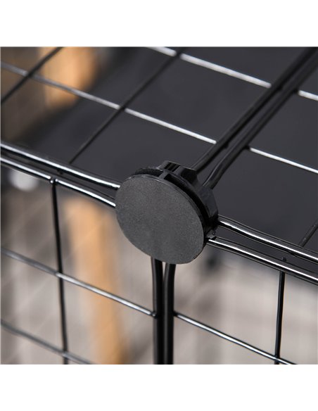 PawHut Pet Playpen DIY Small Animal Cage Enclosure Metal Wire Fence 39 Panels with 3 Doors 2 Ramps for Kitten Bunny Chinchilla P - pic 141463 | FastDaddyshop