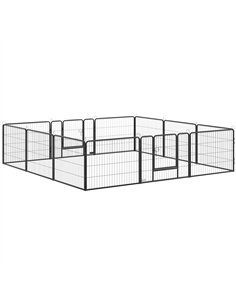 PawHut 12 Panels Heavy Duty Puppy Playpen, for Small Dogs, Indoor and Outdoor Use - Silver