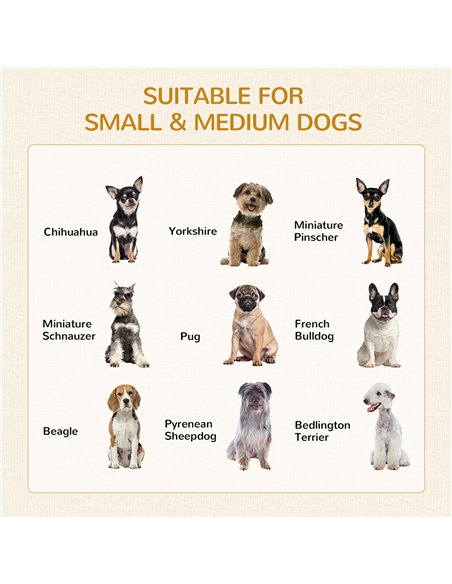 PawHut Dog Cage End Table with Two Doors, Drawer, for Medium Dogs - Grey - pic 141597 | FastDaddyshop
