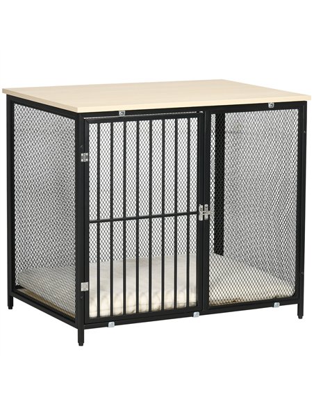 PawHut Dog Cage Side Table, with Cushion, for Small and Medium Dogs - pic 141599 | FastDaddyshop