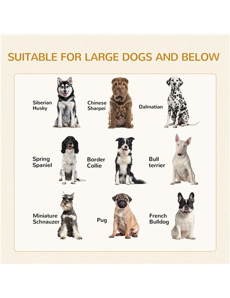 PawHut 2-in-1 Dog Cage & Side Table, with Two Doors, Cushion, for Large Dogs - pic 141611 | FastDaddyshop