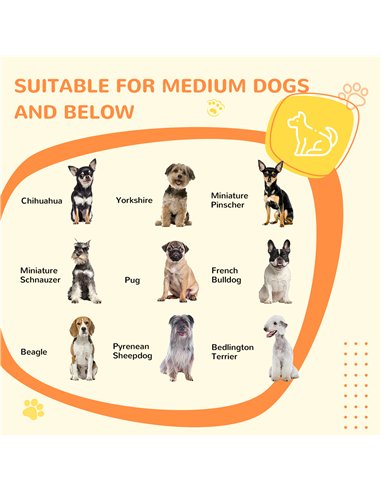 PawHut Indoor Dog Crate Furniture, Side End Table, with Soft Washable Cushion, Lockable Doors, for Small and Medium Dogs