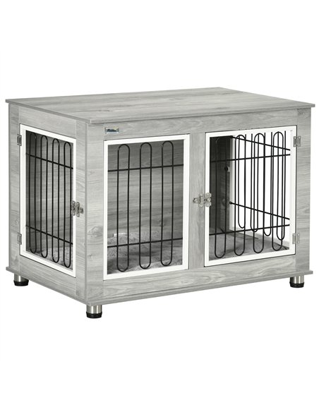 PawHut Dog Crate Furniture, Side End Table, Indoor Dog Kennel with Soft Washable Cushion, Wire Mesh, Large Top, for Medium and L - pic 141644 | FastDaddyshop