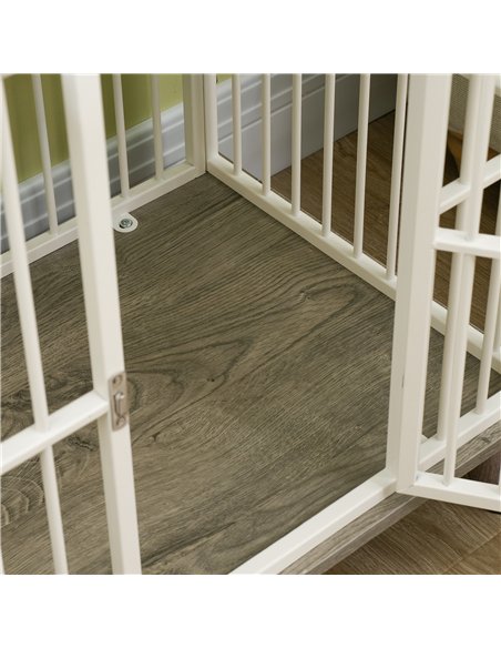 PawHut Dog Crate Furniture, Indoor Pet Kennel Cage, Top End Table w/ Soft Cushion, Lockable Door, for Small Dogs, 64.5 x 48 x 70 - pic 141660 | FastDaddyshop
