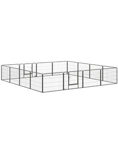 PawHut 16 Panels Heavy Duty Puppy Playpen, for Small Dogs, Indoor and Outdoor Use - Grey