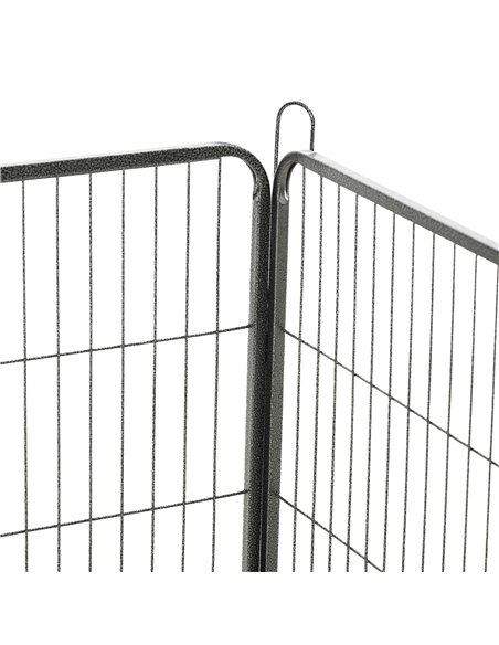 PawHut 16 Panels Heavy Duty Puppy Playpen, for Small Dogs, Indoor and Outdoor Use - Grey - pic 141696 | FastDaddyshop