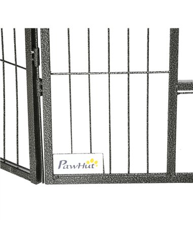 PawHut 16 Panels Heavy Duty Puppy Playpen, for Small Dogs, Indoor and Outdoor Use - Grey