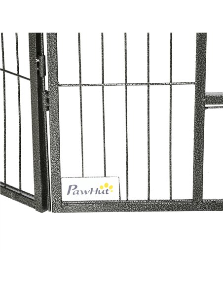 PawHut 16 Panels Heavy Duty Puppy Playpen, for Small Dogs, Indoor and Outdoor Use - Grey - pic 141697 | FastDaddyshop