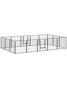 PawHut 16 Panels Heavy Duty Puppy Playpen, for Small and Medium Dogs, Indoor and Outdoor Use - Grey